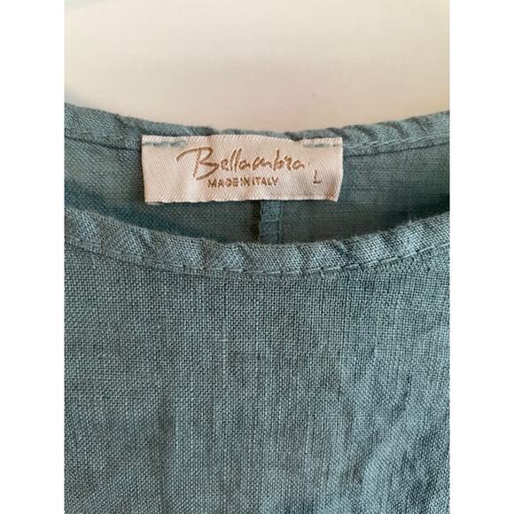 Bellambra Sixe Large Women's Tunic Style Linen Blouse w/ Sequins - made in Italy - Picture 5 of 5